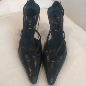 Black Prada strappy pumps size 38.5